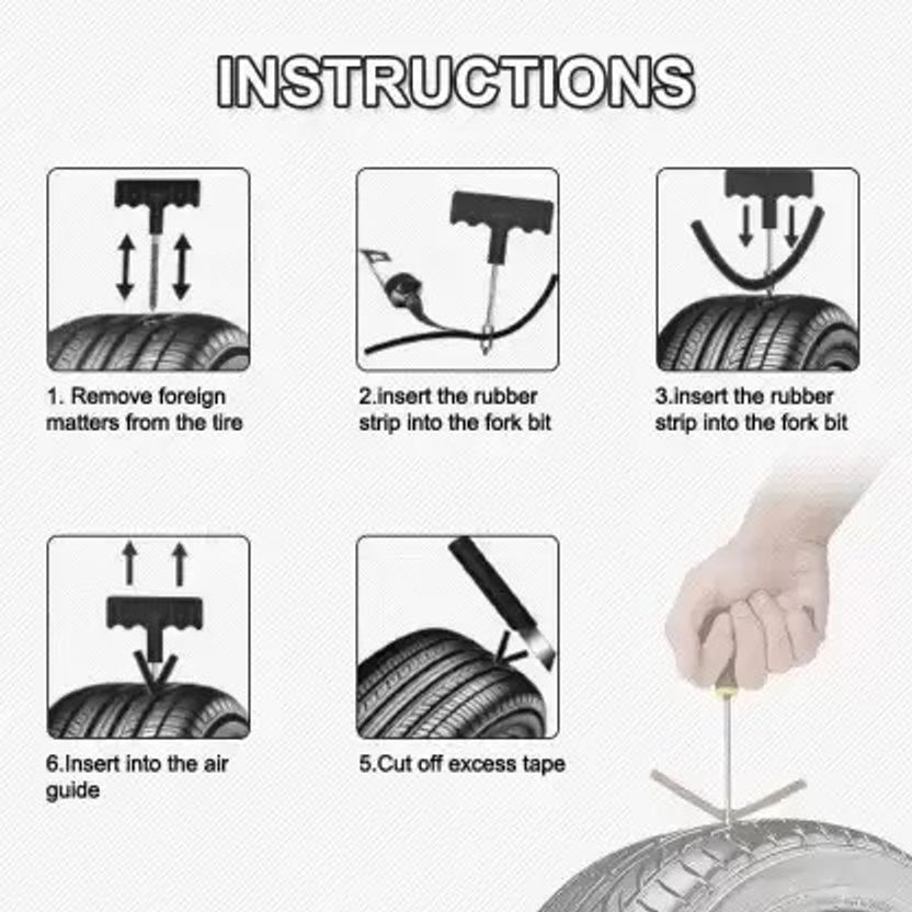 NAVI AUTO Complete Tubeless Tyre Puncture Repair Kit - Image 5