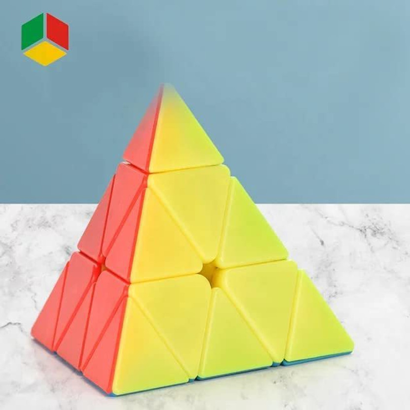 Pyraminx Cooja - Cube Pyramide 3x3 Autocollant, Puzzle Magique Triangle