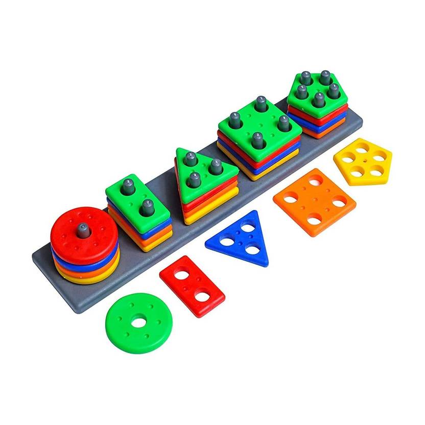 BHVMEY Creative Buildings Geometric Shape Blocks Games for Age 3+ Boys