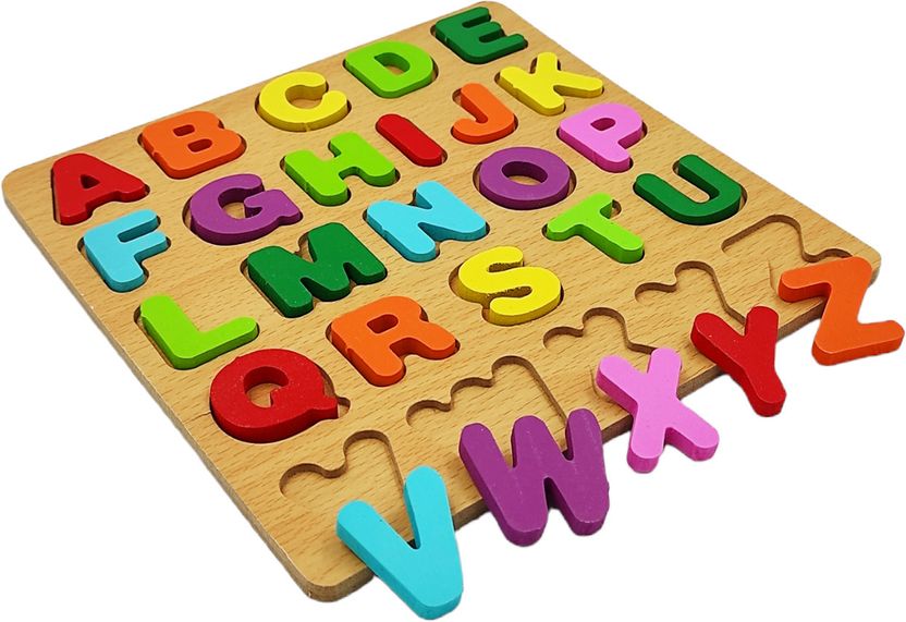 dishvy 3D Wooden Capital Alphabet Puzzles for Children (26 Pieces) - Image 4