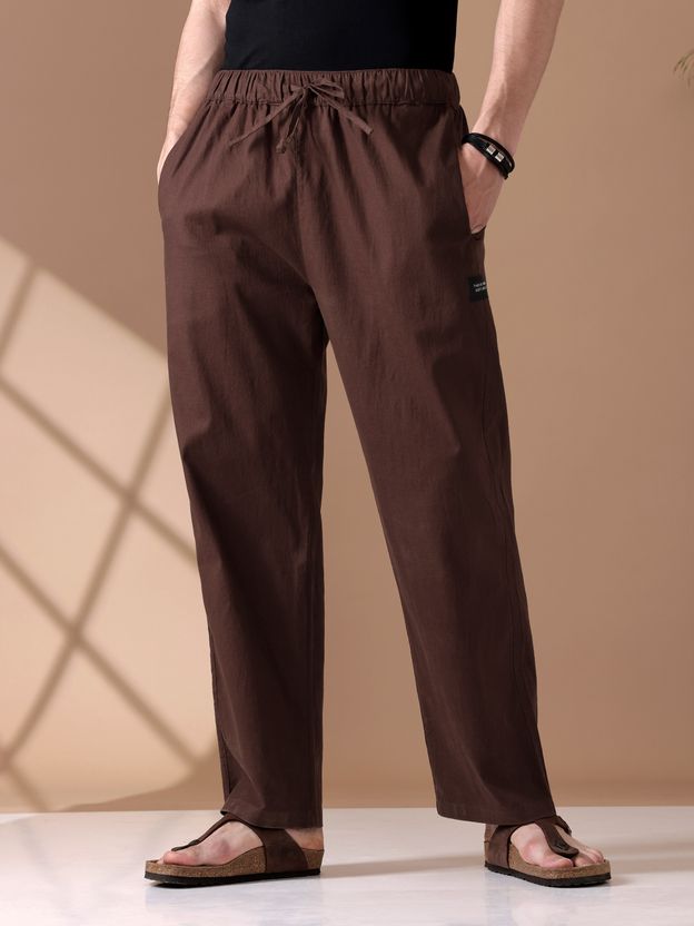 BEYOUNG Light Grey Loose-fit Pyjama For Men - Image 7