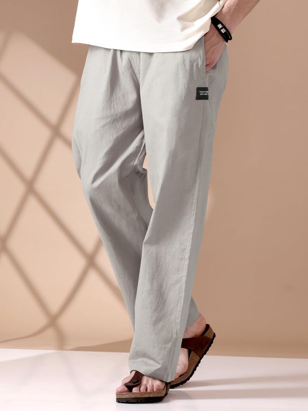 BEYOUNG Light Grey Loose-fit Pyjama For Men - Image 1