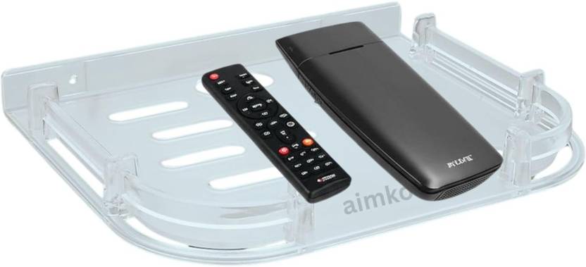 Aimko Multipurpose Wall Mounted Rack Shelf Organizer for Remote & Home Essentials Plastic Wall Shelf