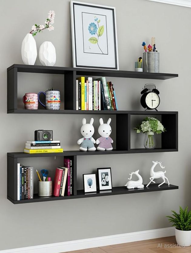 Zuicka Vanity Mirror Shelf Wooden, Glass Wall Shelf - Image 8