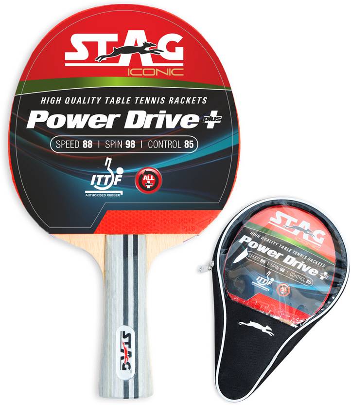 Stag iconic Power Drive Plus Red, Black Table Tennis Racquet Buy Stag