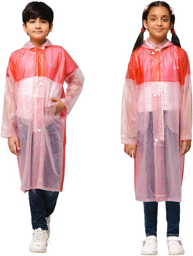 The CLOWNFISH Solid Boys & Girls Raincoat