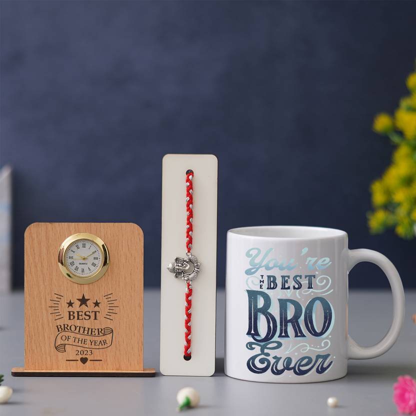 TR Rakhi, Watch, Mug Set  (1 Rakhi, Mug, Watch, Roli & Chawal, Greeting Card)