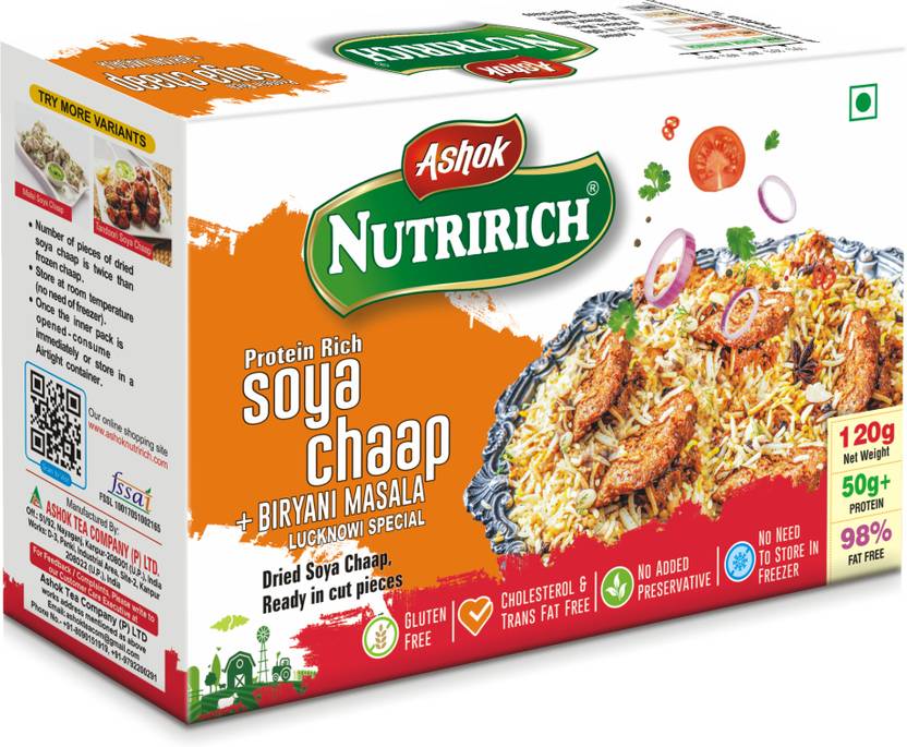 Ashok by Ashok Soya Chaap with Biryani MasalaProtein RichDried Soya