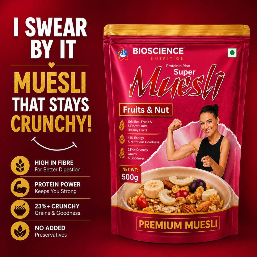 Bioscience Nutrition Muesli Fruits & Nut 500g 500 g