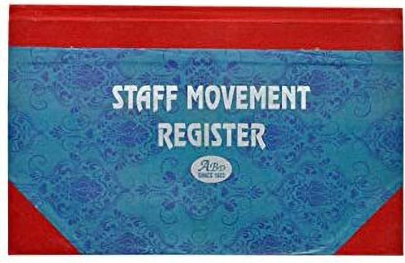 ABD Staff Movement Register 100 Pages 1Part Staff In & Out Entry