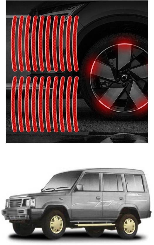 Auxmir Universal for vehicle Reflective Wheel Rim Stripe Decal Sticker 998 6 mm x 6 m Red Reflective Tape