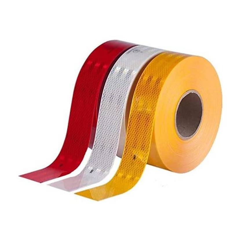 AutoVision Imported Reflective Conspicuity Tape, 1 inch (1 Meter Each) (White, Red, Yellow) 25.4 mm x 3 m White, Red, Yellow Reflective Tape