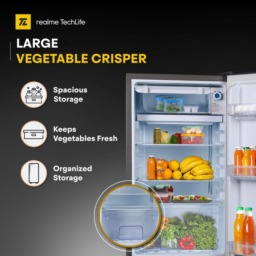 realme TechLife 84L Direct Cool Single Door Refrigerator - Image 4