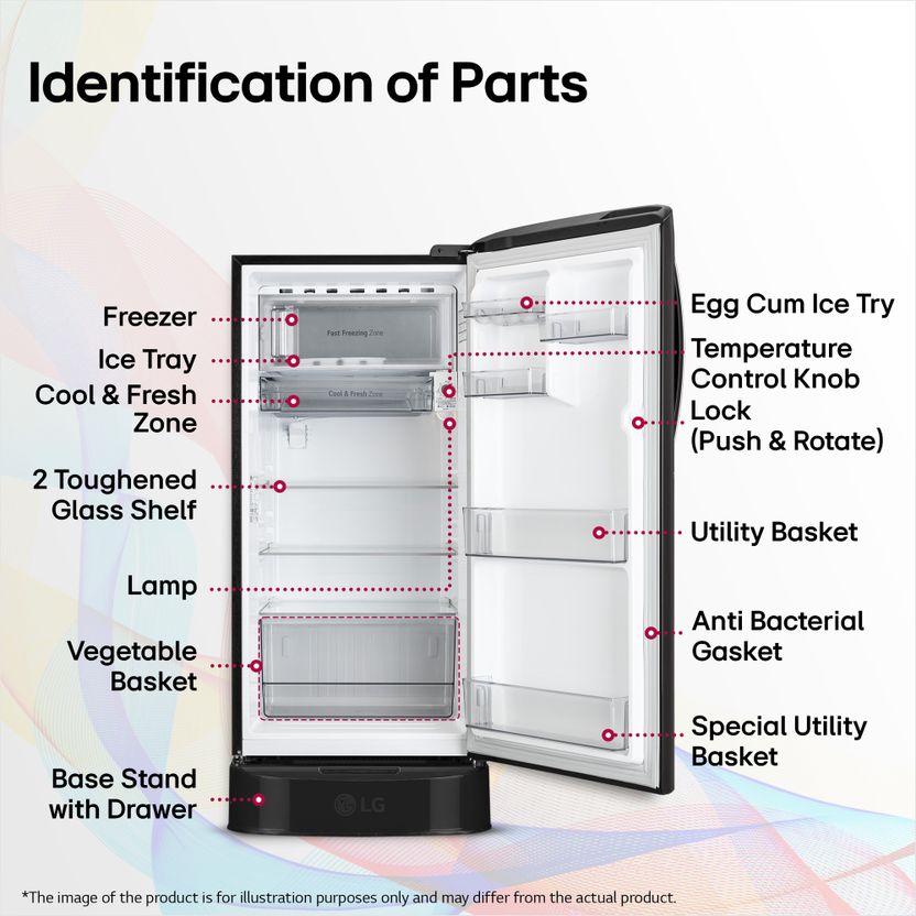 LG 201 L Direct Cool Single Door 5 Star Refrigerator - Image 9
