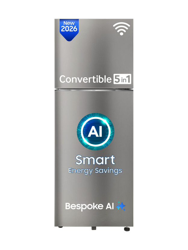 Samsung 396 L Frost Free Double Door 2 Star Refrigerator with Convertible 5-in-1, Wifi Enabled, Bespoke AI, Digital Inverter, 2026 Model