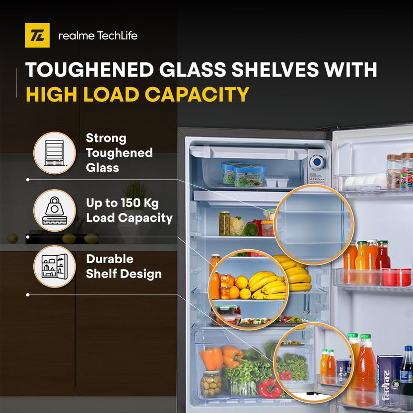 realme TechLife 84L Direct Cool Single Door Refrigerator - Image 3