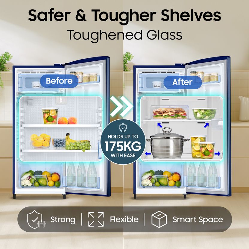 Samsung 183L Direct Cool Single Door 3 Star Refrigerator - Image 6