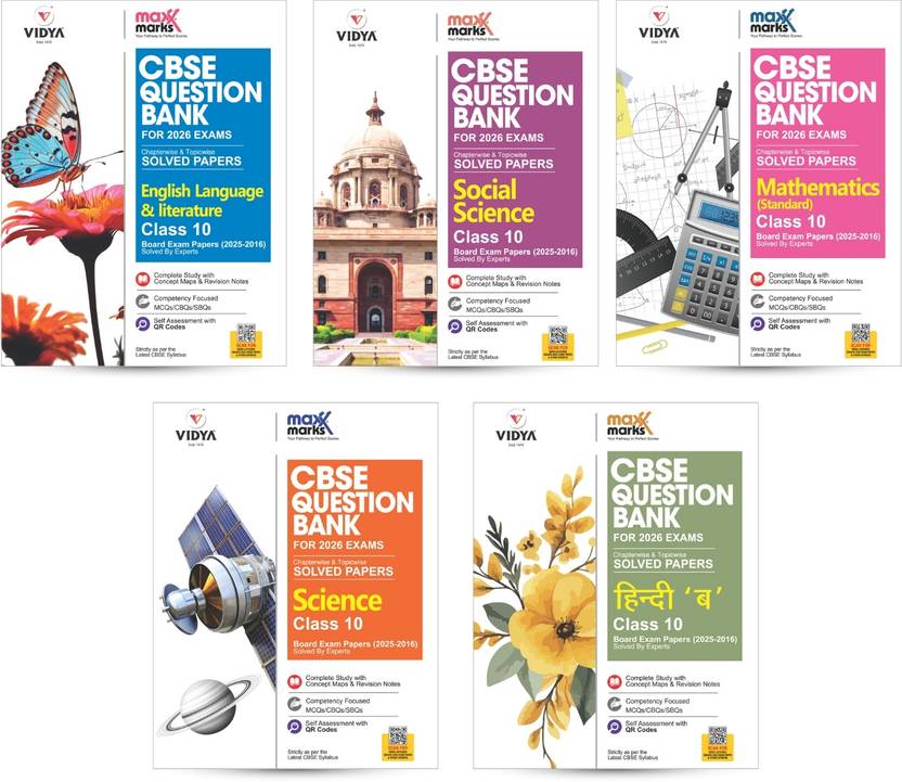 CBSE Question Bank Class 10 For 2026 Board Exams Set Of 5 Books ...
