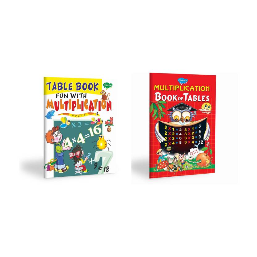 Table Books Fun With Multiplication, Multiplication Book Of Tables-Demy Size | Set Of 2 Books By Sawan