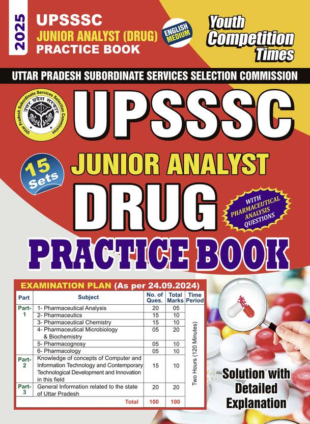 2024-25 UPSSSC Junior Analyst (Drug) Practice Book 176 395