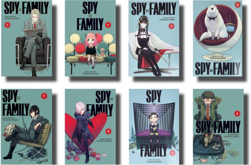 Spy X Family Manga Volumes 1 - 8 Collection Set By Tatsuya Endo: Buy