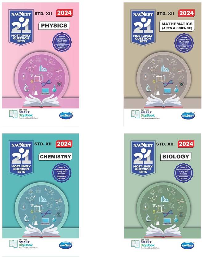 NAVNEET 21 Most Likely Question Set 2024 12th Physics + Mathematics + Chemistry + Biology ( MH