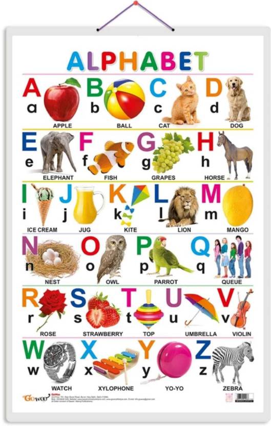 Alphabet Chart For Kids Learning Charts For 2 Year Old Baby Buy