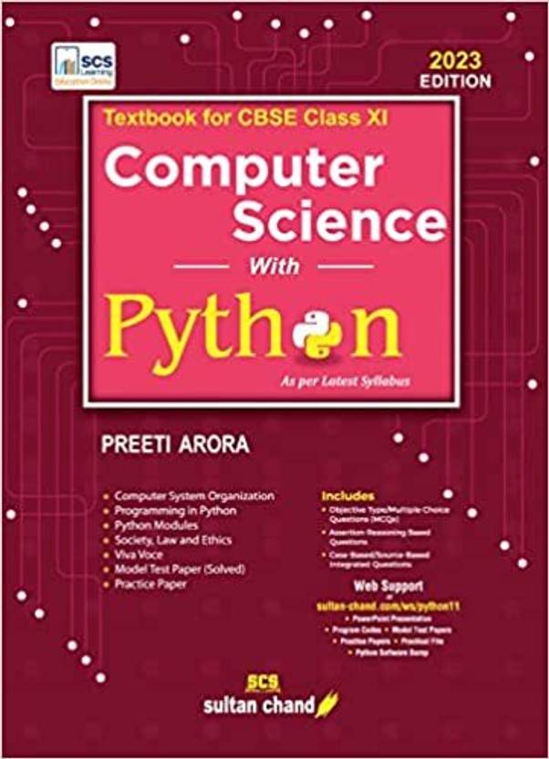 Computer Science With Python Textbook For CBSE Class 11 BY Preeti