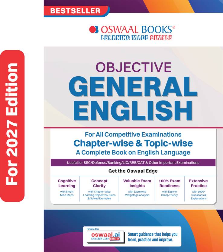Oswaal Objective General English For All Competitive Examinations Chapter-Wise & Topic-Wise A Complete Book On English Language