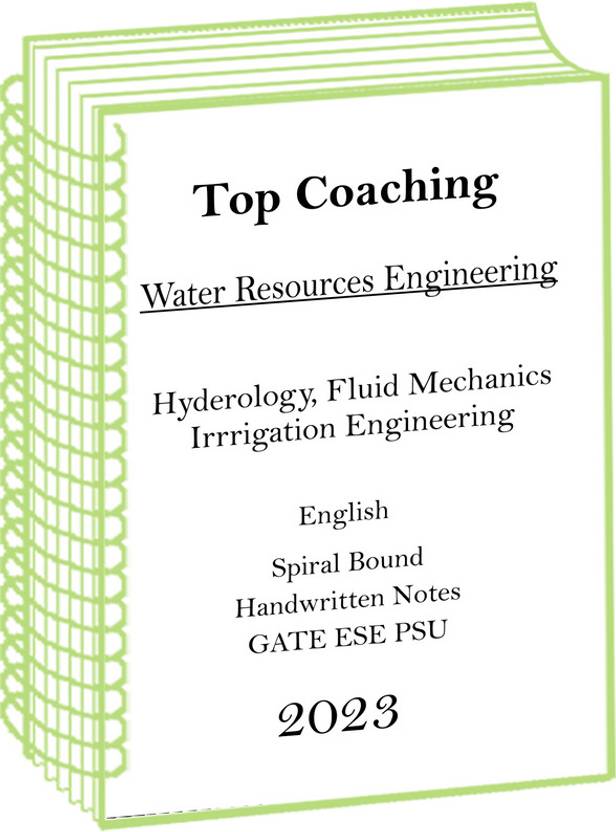 Water Resources Civil Engineering Handwritten Notes For ESE Gates 2023