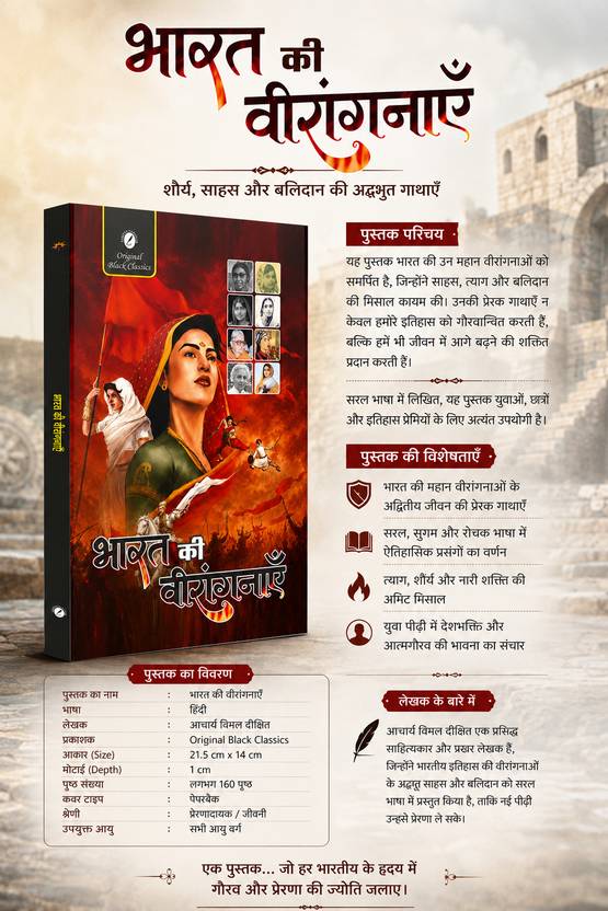 Bharat Ki Viranganayein | 
History Of The Great Heroines Of India | Hindi History Book