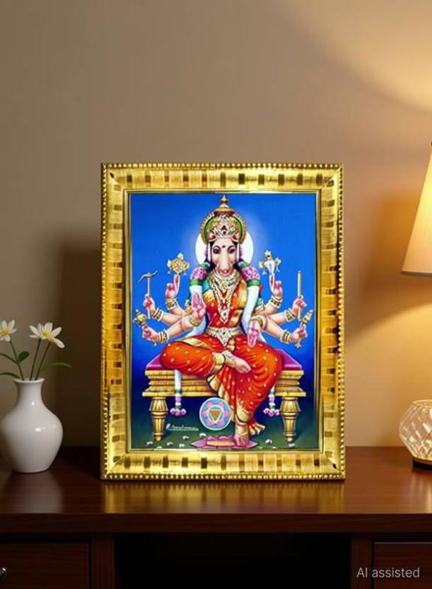Maharajas Hindu God Varahi Amman Digital Printed 7X5 inch Photo Frame Religious Frame