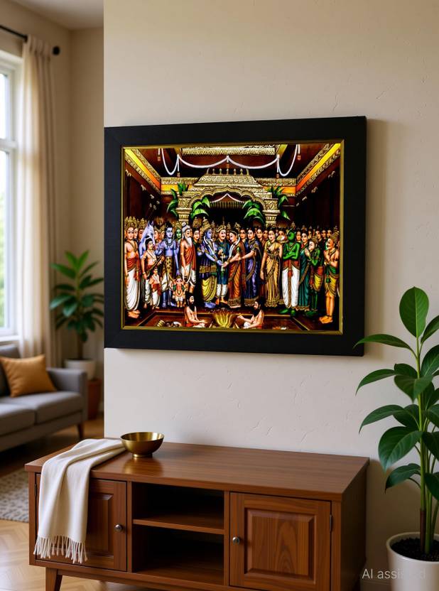 101Temples Balaji and Padmavathi God Photo Religious Frame