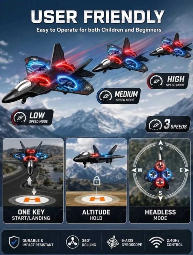 NTS_NTS RC Fighter Plane Toy for Kids - Image 2