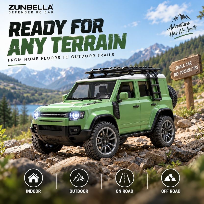 ZUNBELLA Defender Off-Road RC Car with App and Remote Control - Image 5