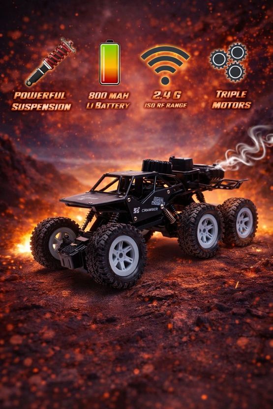 {TITLE} - All-Terrain 6WD Remote Control Climbing Vehicle . Buy MONSTER TRUCK toys in India. shop for Tayora products in India. - Image 5