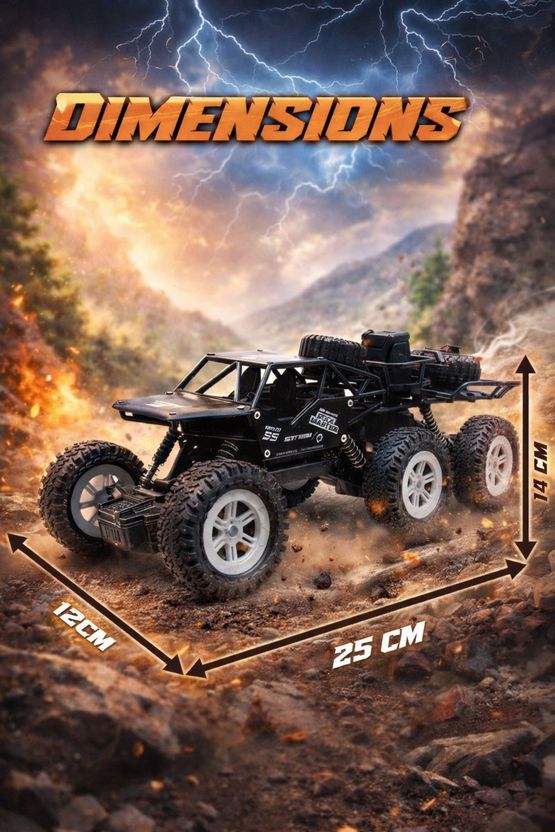 {TITLE} - All-Terrain 6WD Remote Control Climbing Vehicle . Buy MONSTER TRUCK toys in India. shop for Tayora products in India. - Image 4