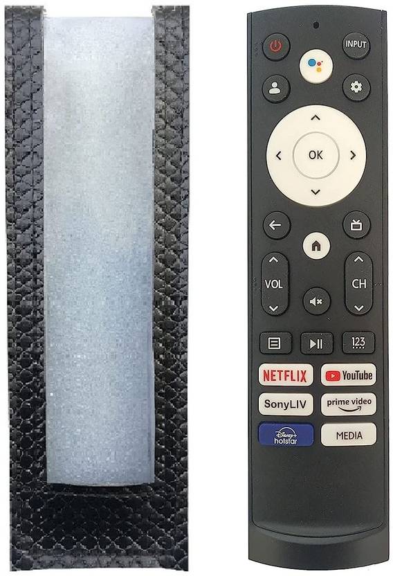 BhalTech PU Leather Remote Cover Perfect Fully Protective Only Remote Cover Pls Check Your Remote Dimensions Compatible for ERF3T90H VU TV Remote Cover Remote Controller