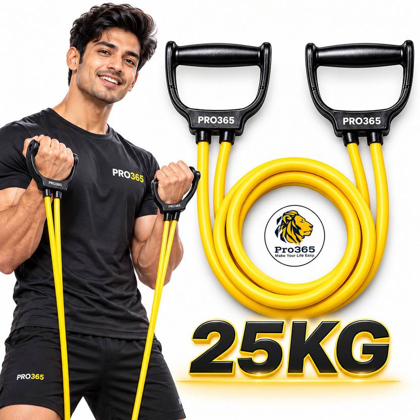 PRO365 Resistance Tube PRO Exercise & Stretching Band For Home Gym Men & Women Workout Resistance Tube