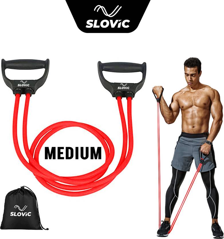 SLOVIC Exercise & Stretching Resistance Band Set For Men & Women