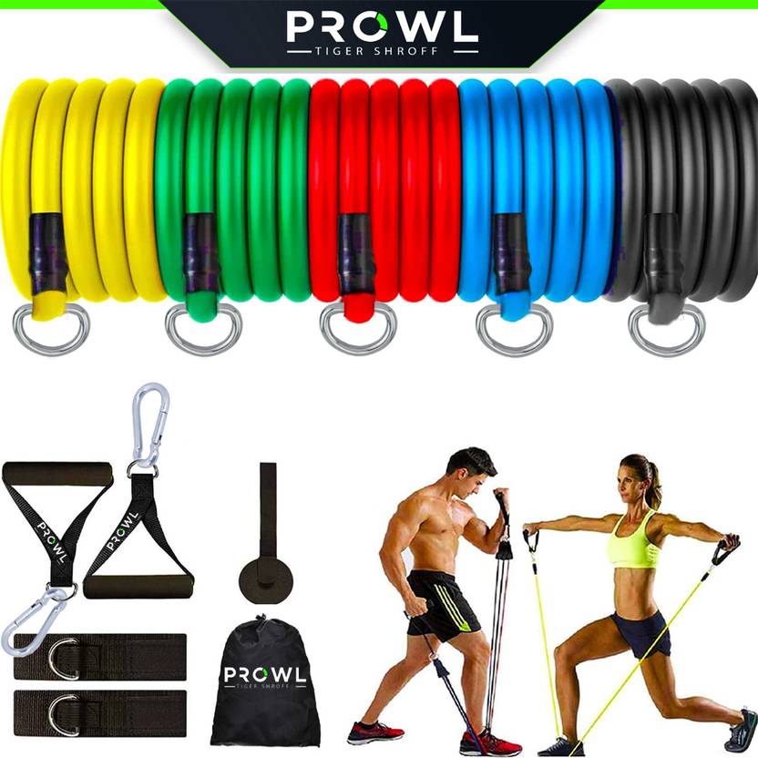 PROWL by Tiger Shroff 11 Pcs Bands Set, Exercise Bands, Home Workout