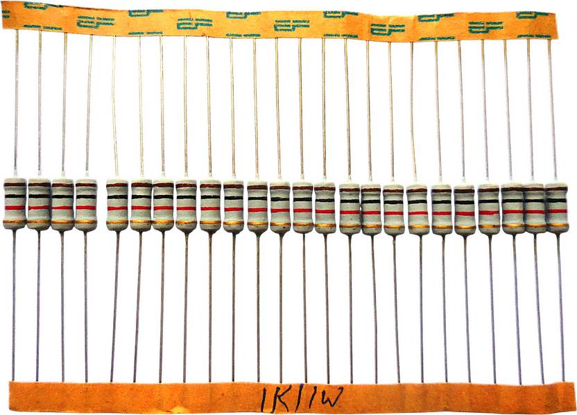 AVISRI 25 pcs 1K Ohm 1W 5% Resistors Fixed Resistor
