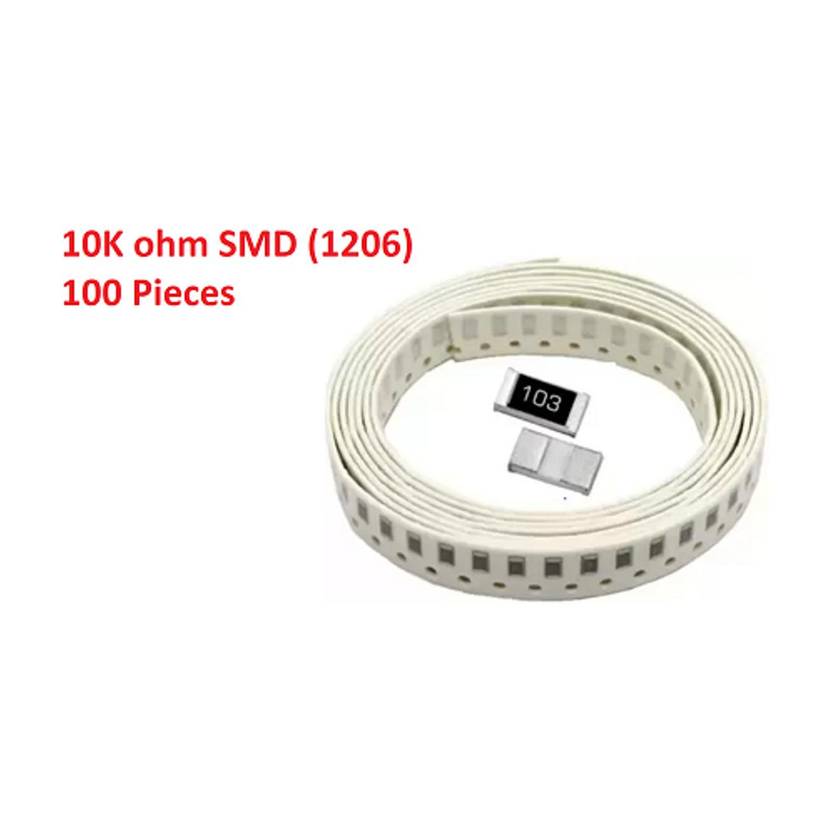 Technical hut 100 pcs 1206 package 10K Ohms SMD Resistors Fixed Resistor
