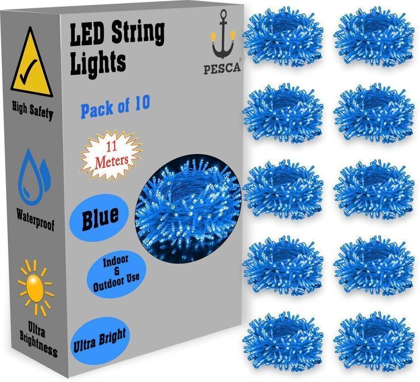 PESCA 40 LEDs 11m Yellow Steady String Rice Lights (Pack of 10) - Image 7