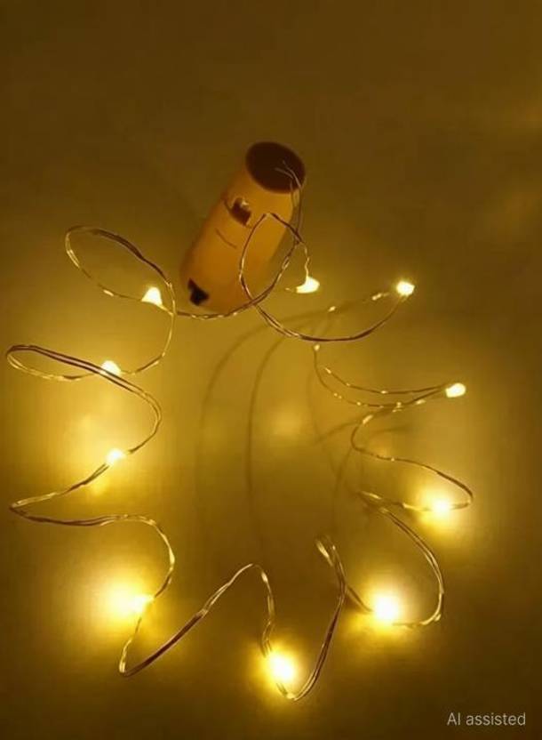 Golden Heart 20 LEDs 1.98 m Gold Steady String Rice Lights