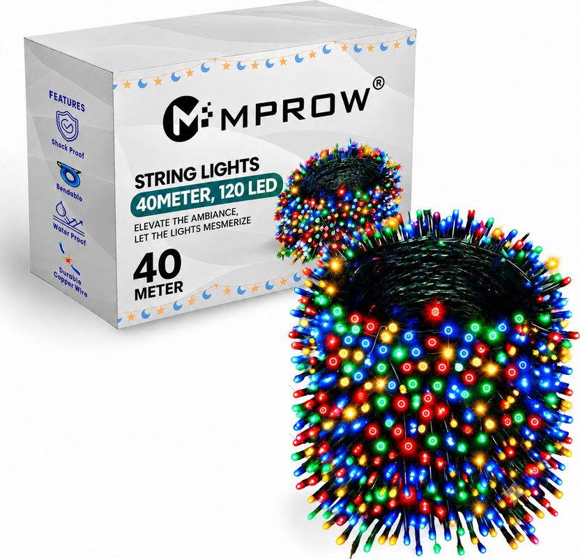 MPROW এমপ্রো 40 m মাল্টিকালার রাইস লাইটস (প্যাক অফ 1) - Image 1