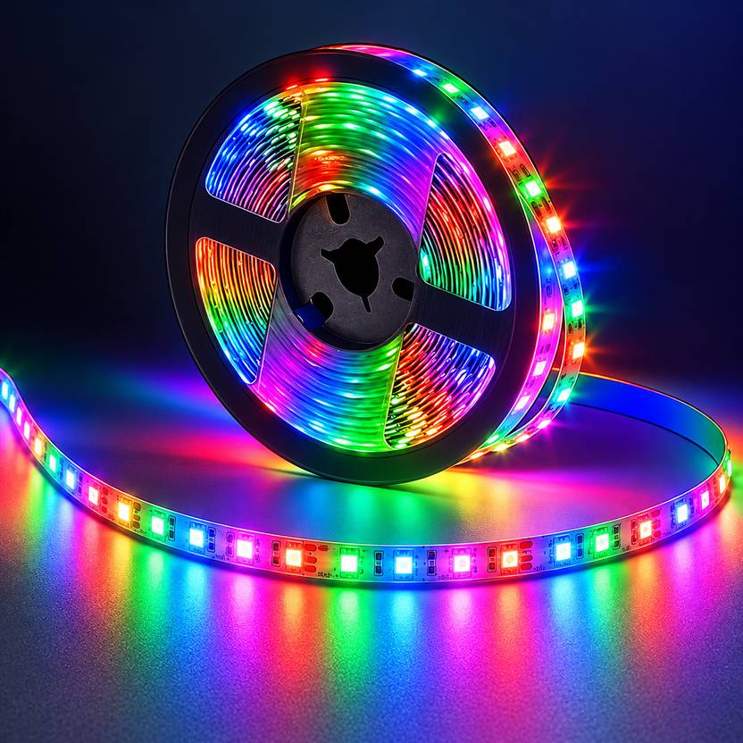 Adwait 300 LEDs 5 m Multicolor Steady Strip Rice Lights