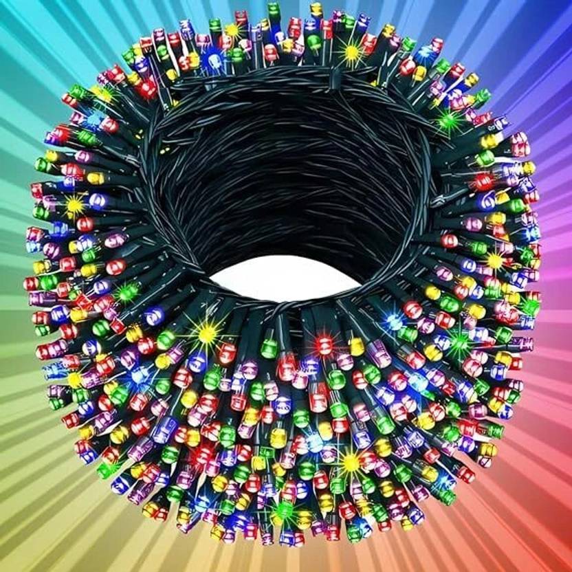 Biway 42 LEDs 15 m Multicolor Color Changing, Flickering, Steady Ball Rice Lights