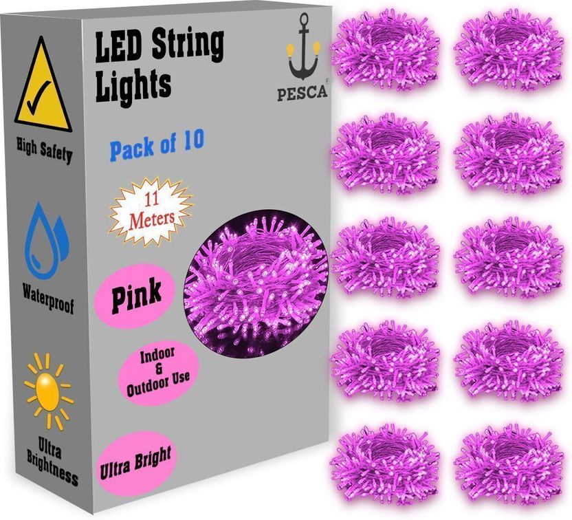 PESCA 40 LEDs 11m Yellow Steady String Rice Lights (Pack of 10) - Image 9