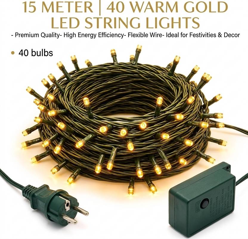 Adanoi 40 LEDs 15 m Pink Steady Ball Rice Lights